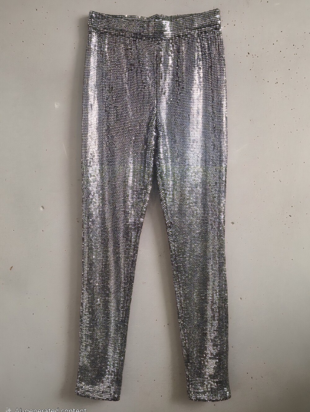 Silver Sequin Leggings